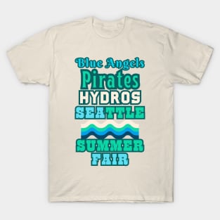 RETRO SUMMER 2023 SEATTLE SEAFAIR FUN. Blue Angels, Hydros, Parades, Pirates and More! T-Shirt